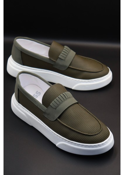 Erkek Haki Klasik Sneaker Ayakkabı