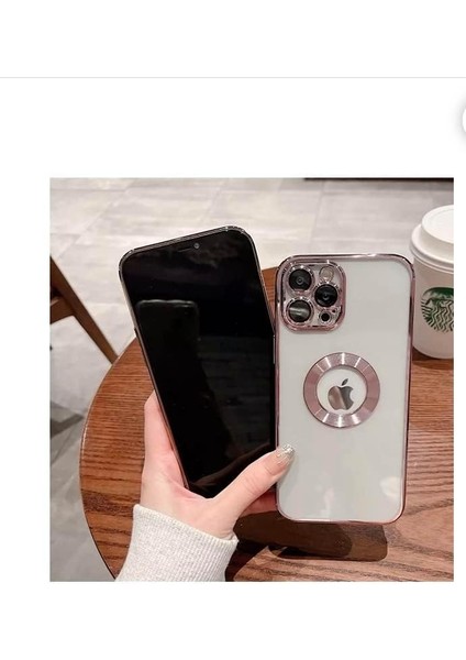Aks Iphone 13 Pro Max Uyumlu Lens Korumalı Lazer Kılıf Rose Gold