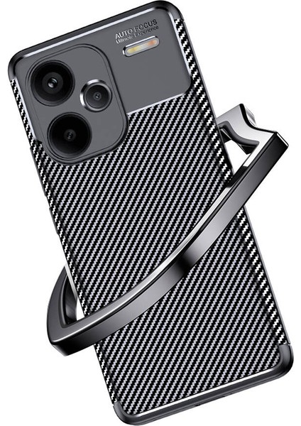 Xiaomi Redmi Note 13 Pro Plus 5g Kılıf Kamera Korumalı Karbon Desenli Lux Negro Silikon - Siyah + Nano Ekran Koruyucu fırsatları