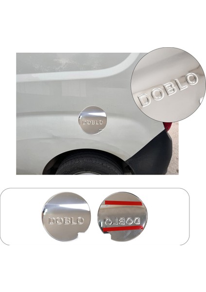 Fiat Doblo Uyumlu 2010-2015 Krom Depo Kapağı Paslanmaz Çelik