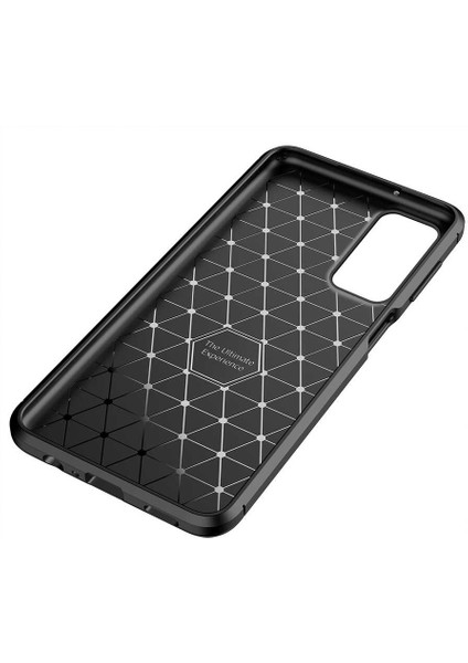 Galaxy M23 Kılıf Kamera Korumalı Karbon Desenli Lux Negro Silikon - Siyah + Nano Ekran Koruyucu