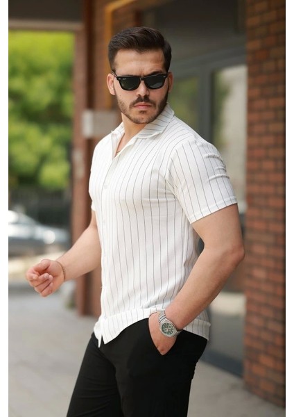 Erkek Kısa Kollu Çizgili Gömlek fiyatları