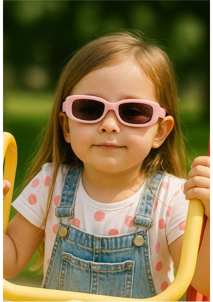 Yazın En Eğlenceli Aksesuarı Yaz Kombini Kız Çocuk Pembe Cool Çerçeve Güneş Gözlüğü Uv 400 Korumalı