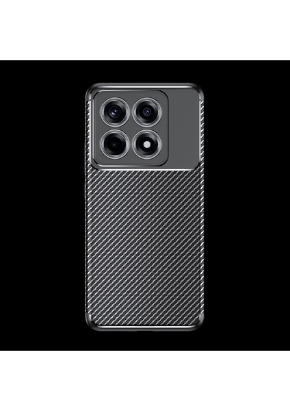 Xiaomi 14T Kılıf Kamera Korumalı Karbon Desenli Lux Negro Silikon - Siyah + Nano Ekran Koruyucu fırsatları