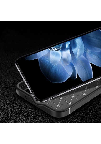 Xiaomi 14T Kılıf Kamera Korumalı Karbon Desenli Lux Negro Silikon - Siyah + Nano Ekran Koruyucu