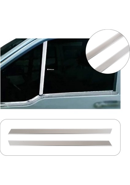 Ford Connect Uyumlu 2003-2014 Krom Direk Nikelajı 2 Parça Paslanmaz Çelik