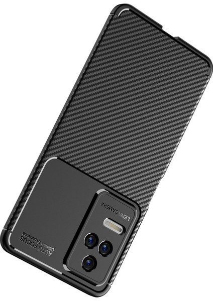 Xiaomi Poco F4 Kılıf Kamera Korumalı Karbon Desenli Lux Negro Silikon - Siyah + Nano Ekran Koruyucu