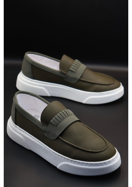 Erkek Haki Klasik Sneaker Ayakkabı