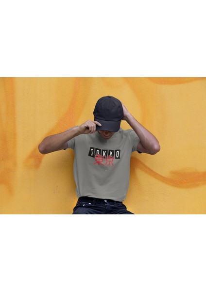 Zuno Erkek Slimfit Tokyo Secret Codes Baskılı T-Shirt
