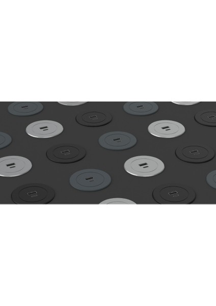 Circular Line Gömme Hızlı Şarj Modülleri, Usb, Metalik Gümüş fırsatları