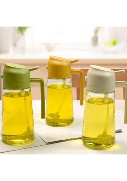 Yağı Için Yağ Spreyi, Yağ Püskürtme Şişesi, Dahiyane 2&apos;si 1 Arada Fonksiyonlu, 470 ml Çok Fonksiyonlu Cam Yağ Spreyi (Beyaz) fiyatları