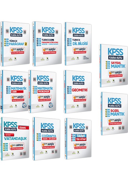 KPSS Kara Kutu Genel Yetenek Genel Kültür Altın Paket Set Dijital Çözümlü Konu Özetli Çıkmış Soru Bankası