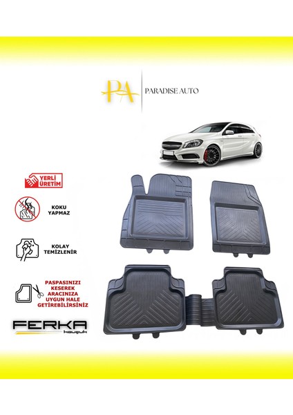 Mercedes A Serisi W176 2013-2018 Uyarlanabilir Universal Havuzlu Paspas