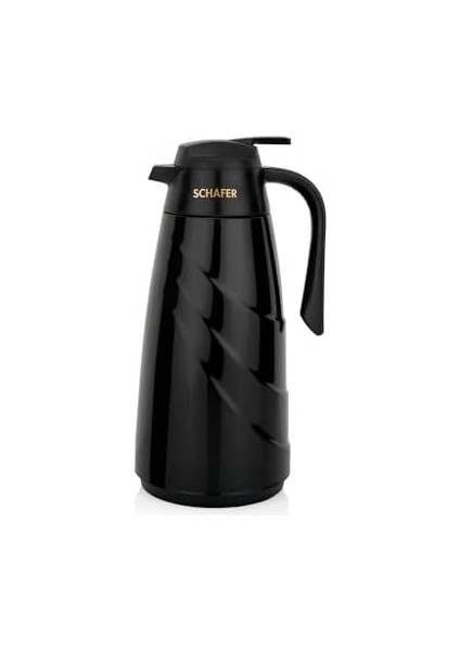 Kitchenhouse Mimoza 1,5 L Cam Termos-Siyah