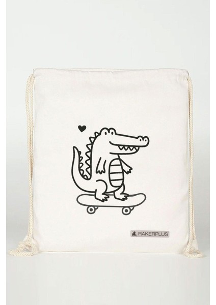 Tbons Özel Tasarım 35X40 cm Unisex Ham Bez Büzgülü Sırt Ayakkabı Çantası fırsatları