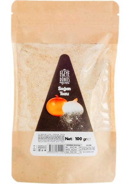 Dönüş Soğan Tozu - 100 Gr. (Öğütülmüş Kuru Soğan - Doğal Aroma Verici - Glütensiz)