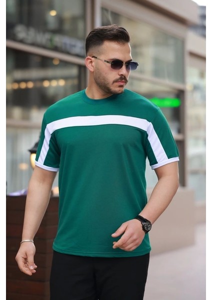 Erkek Şerit Detaylı Kısa Kollu T-Shirt