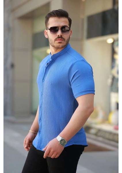 Erkek Hakim Yaka Kısa Kollu Gömlek fiyatları