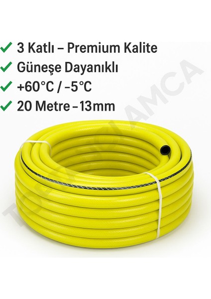 Kalın Takviyeli Bahçe Hortumu Zebra Ev Ofis Bahçe Market Tipi 1/2" 20 metre fiyatları