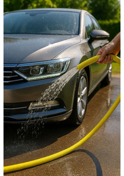 Kalın Takviyeli Bahçe Hortumu Zebra Ev Ofis Bahçe Market Tipi 1/2" 20 metre