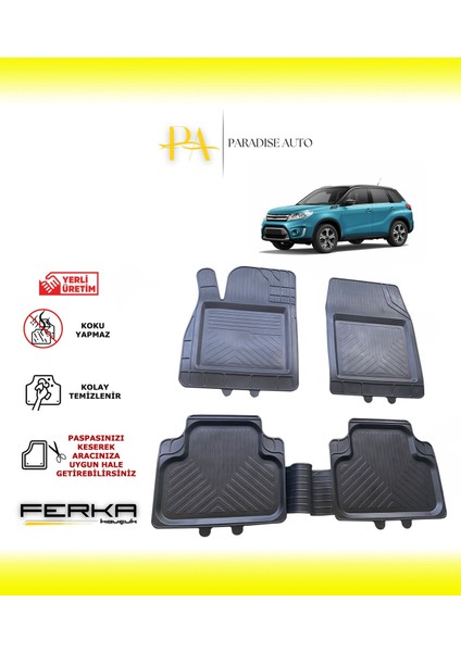 Suzuki Vitara 4 2015 ve Üstü Uyarlanabilir Universal Havuzlu Paspas