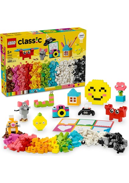 Classic Yaratıcı Mutlu Kutu 11042-5 Yaş ve Üzeri Çocuklar Için Yaratıcı ve Eğlenceli Oyuncak Yapım Seti (680 Parça)