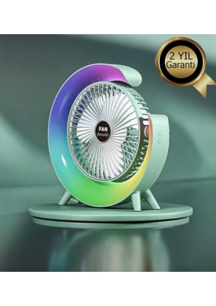 Renkli Taşınabilir Mini Fan, Döner Başlıklı, Masaüstü Soğutucu, Serin ve Şık Tasarım