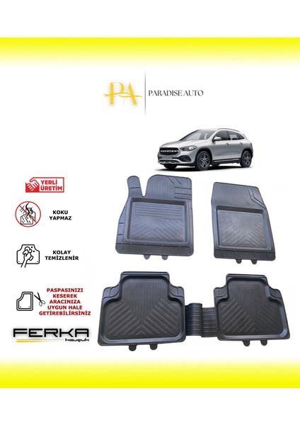 Mercedes Gla Serisi 200 H247 2019 ve Üstü Uyarlanabilir Universal Havuzlu Paspas