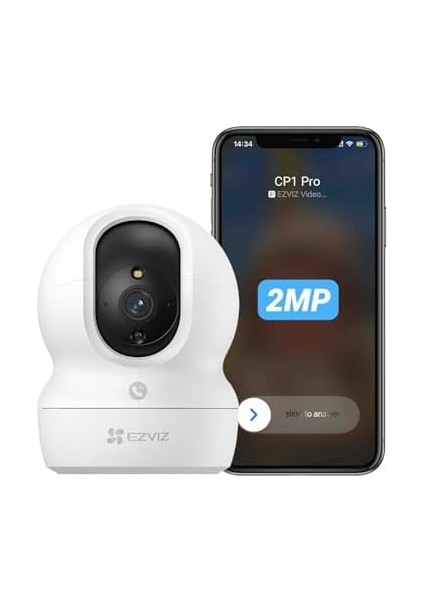 Cp1 Pro - 1080P Full Hd, Akıllı Hareket Takibi, 360° Dönüş, H.265, Çift Yönlü Ses, 10M Gece Görüşü, Tip-C, 512 GB Microsd Desteği, Ev ve Bebek Güvenliği Için Wi-Fi Kamera