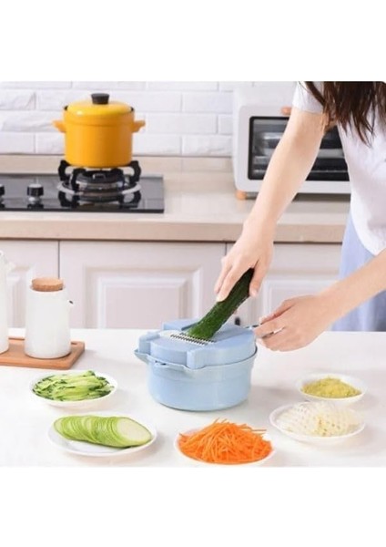 Dilimleyici, 11 Fonksiyonlu Manuel Dilimleme, Patates Şerit Cips Kesici, Rende, Yumurta Ayırıcı, Suyu Sıkacağı, Sarımsak Değirmeni, Salata Yapma, Profesyonel Dilimleme