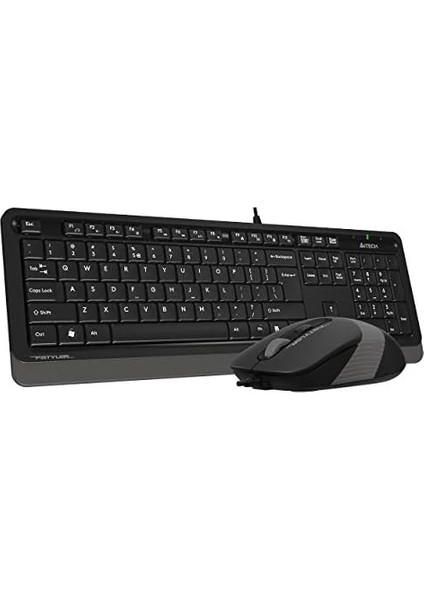 F1010 Q USB Türkçe Fn-Multimedya Klavye+Optik 1600DPI Siyah/gri Mouse Set