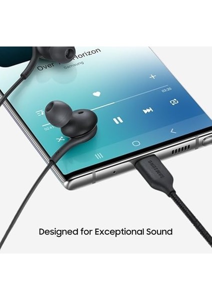 Samsung Galaxy S23 Ultra, Galaxy S23, Galaxy S22, Galaxy S22, Galaxy S21, Note 10 Için Oem Samung Akg Kulaklıklar - Uzaktan ve Mikrofonlu Usb-C ile Orijinal USB Tip C Kulak Içi Kulaklıklar - Siyah