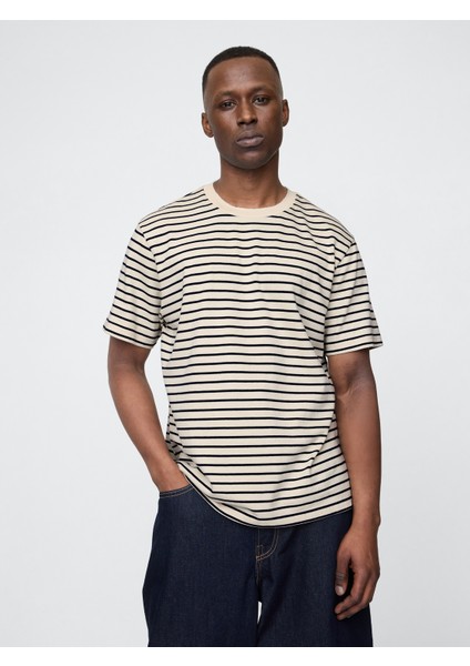 Erkek Açık Bej Heavyweight Original T-Shirt