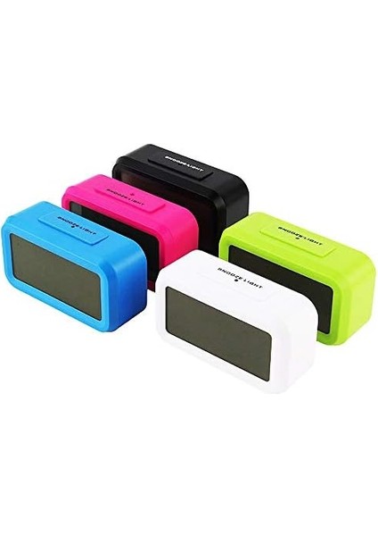 Dekoratif Dijital Alarmlı Saat, 12/24 Dönüştürme Gece Görüşlü Yatak Başucu Saati Masa Saati LED Ekran Pilli Çalar Saat 13 x 4.5x 7.5cm (Beyaz)