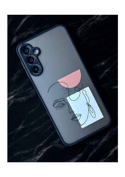 Samsung Galaxy S23 Fe Uyumlu Women Art Desenli Kamera Korumalı Mat Transparan Plastik Arka Kapak Tpu Silikon Kenarlar Şık ve Dayanıklı Koruma Hux Kılıf Kapak (Siyah Women Art) fiyatları
