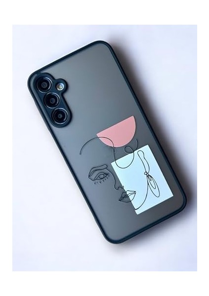 Samsung Galaxy S23 Fe Uyumlu Women Art Desenli Kamera Korumalı Mat Transparan Plastik Arka Kapak Tpu Silikon Kenarlar Şık ve Dayanıklı Koruma Hux Kılıf Kapak (Siyah Women Art) modelleri