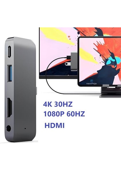 Type C Hub (4 Port), 85W Pd Type-C Port 4K 30hz Veya 1080P 60hz Hdmi, 1 Adet USB 3.0 Port Şarj ve Veri Transfer, 3.5mm Jak Kulaklık Ses Grişi, Macbook Pro/air/ipad/iphone Vb. Uyumlu fiyatları