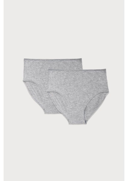 Kadın Gri 6 Lı Paket Modal Yüksek Bel Slip Külot 1955 fiyatları