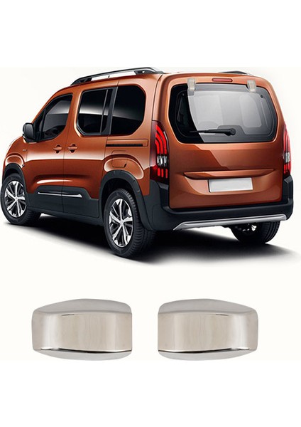 Peugeot Rifter Uyumlu 2019 ve Üzeri Krom Menteşe Kapağı 2 Parça Paslanmaz Çelik