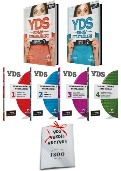 Yds Modadil Sınav Stratejileri 1-2 ve Tüm Konular 4lü Modüler Soru Bankası Seti 6 Kitap + 1200 Kelim