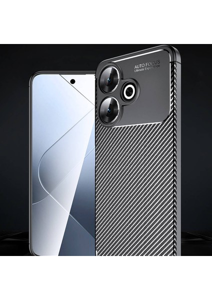 Xiaomi Redmi 13 4g Kılıf Kamera Korumalı Karbon Desenli Lux Negro Silikon - Siyah + Tam Kaplayan Ekran Koruyucu fırsatları