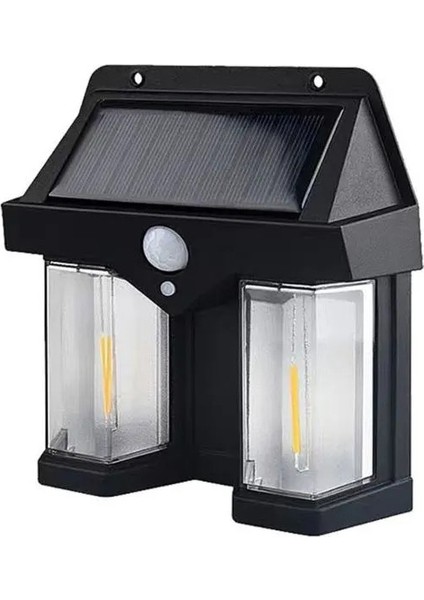 OR-228 2 Watt Hareket Sensörlü Su Geçirmez Solar Bahçe Aydınlatma Duvar Lambası