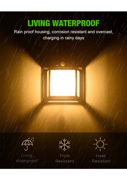 OR-228 2 Watt Hareket Sensörlü Su Geçirmez Solar Bahçe Aydınlatma Duvar Lambası modelleri