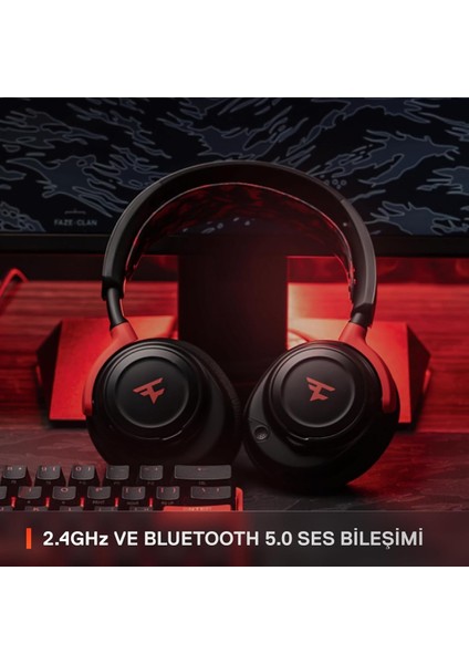 Arctis Nova 7 Faze Clan Edition Kablosuz Mikrofonlu Kulak Üstü Oyuncu Kulaklığı