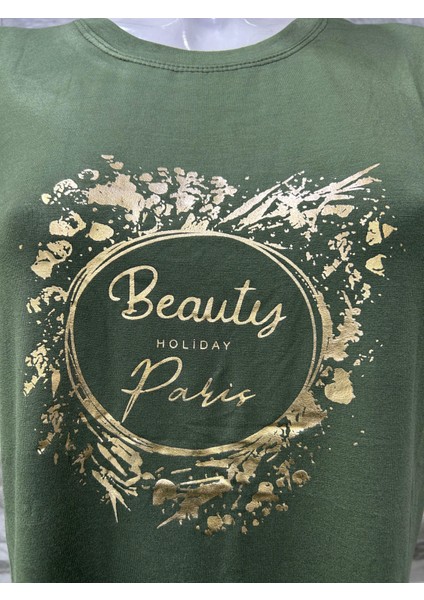 Büyük Beden Yeni Sezon Rahat Konfor Modeli Baskılı Kısa Kollu Penye T-Shirt indirimleri
