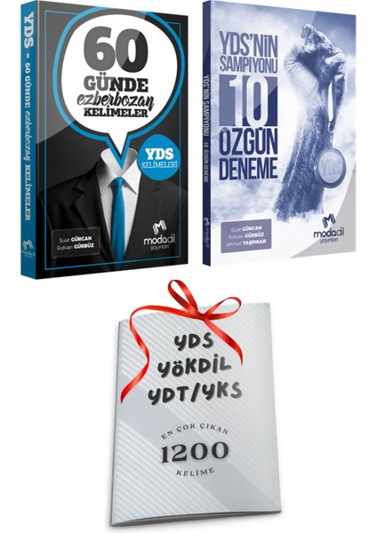 Yds Modadil 60 Günde Ezberbozan Kelimeler ve Yds Şampiyonu 10 Deneme Seti 1200 Kelime Hediyeli Set