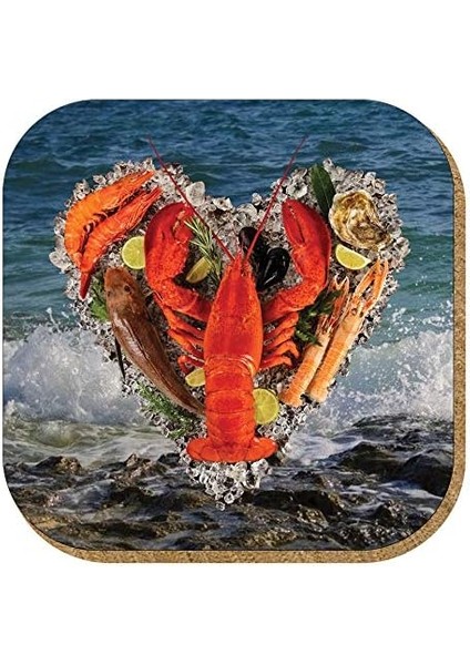 Gift Hediyelik Metal Mantar Tabanlı Plenty More Fish In The Sea Balıklı 4&apos;lü Bardak Altlığı Seti