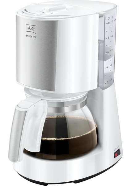 Enjoy Top Filtre Kahve Makinesi, 1.2 L Kapasitesi, 1000W, Damlama Durdurucu, Aroma Selector, Otomatik Kapanma, Beyaz