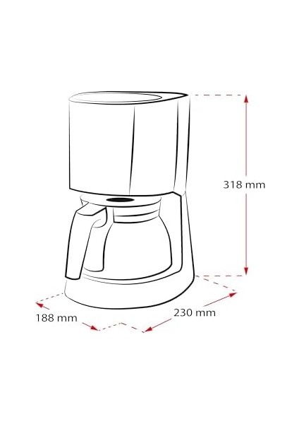 Enjoy Top Filtre Kahve Makinesi, 1.2 L Kapasitesi, 1000W, Damlama Durdurucu, Aroma Selector, Otomatik Kapanma, Beyaz