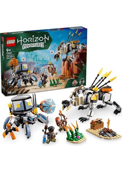 Horizon Adventures Aloy ve Varl, Metalkabuk ve Hızardiş’e Karşı 77037-9 Yaş ve Üzeri Çocuklar Için Yaratıcı Oyuncak Yapım Seti, Doğum Günü Hediyesi (768 Parça)